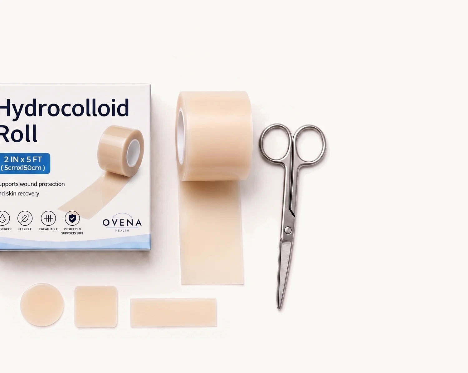 Start with a roll. Cut the shape you need.