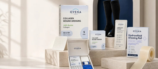 Hydrocolloid roll in a warm editorial product scene
