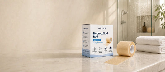 Showering safely with a hydrocolloid dressing in place — Ovena Health