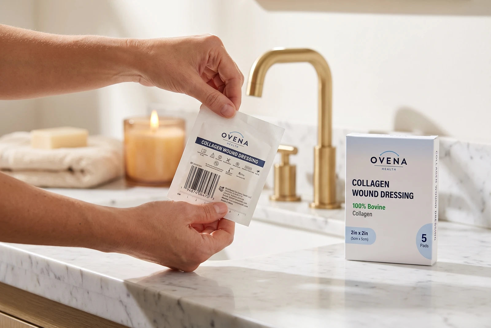 Each pad in its own sterile pouch.